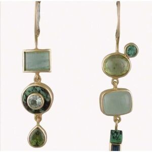 Green Modern Earrings